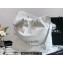 Chanel Calfskin CHANEL 22 Medium Handbag AS3261 White/Silver 2022