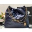 Chanel Calfskin CHANEL 22 Medium Handbag AS3261 Royal Blue/Gold 2022