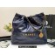 Chanel Calfskin CHANEL 22 Medium Handbag AS3261 Royal Blue/Gold 2022