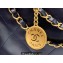 Chanel Calfskin CHANEL 22 Medium Handbag AS3261 Royal Blue/Gold 2022
