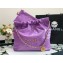 Chanel Calfskin CHANEL 22 Small Handbag AS3260 Purple/Gold 2022