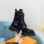 Louis Vuitton Patent Calf leather Territory Flat Ranger Ankle Boots Black 2022