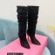 Paris Texas Heel 9cm Holly embellished suede boots Black 2022