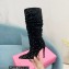 Paris Texas Heel 9cm Holly embellished suede boots Black 2022