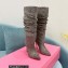 Paris Texas Heel 9cm Holly embellished suede boots Gray 2022