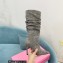 Paris Texas Heel 9cm Holly embellished suede boots Gray 2022