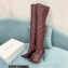 Casadei Heel 12cm Blade Leather over-the-knee boots Patent Burgundy 2022
