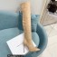 Casadei Heel 12cm Blade Leather over-the-knee boots Suede Beige 2022