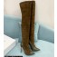 Casadei Heel 12cm Blade Leather over-the-knee boots Suede Olive Green 2022