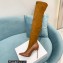 Casadei Heel 12cm Blade Leather over-the-knee boots Suede Brown 2022
