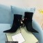 Tom Ford Heel 10.5cm LEATHER PADLOCK ANKLE boots Suede Black 2022