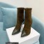 Casadei Heel 12cm Blade Leather ankle boots Suede Olive Green 2022