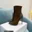 Casadei Heel 12cm Blade Leather ankle boots Suede Olive Green 2022