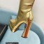 Versace Heel 15cm Platform 5.5cm Leather Knee-high boots Gold 2022