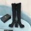 Versace Heel 15cm Platform 5.5cm Leather Knee-high boots Glitter Black 2022