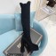 Versace Heel 15cm Platform 5.5cm Leather Knee-high boots Glitter Black 2022