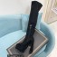 Versace Heel 15cm Platform 5.5cm Leather Knee-high boots Glitter Black 2022