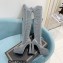 Versace Heel 15cm Platform 5.5cm Leather Knee-high boots Glitter Silver 2022