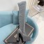 Versace Heel 15cm Platform 5.5cm Leather Knee-high boots Glitter Silver 2022