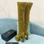 Versace Heel 15cm Platform 5.5cm Leather Knee-high boots Glitter Gold 2022
