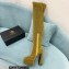 Versace Heel 15cm Platform 5.5cm Leather Knee-high boots Glitter Gold 2022