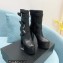 Saint Laurent Heel 14.5cm Platform 5.5cm Cherry Buckle-Trio Booties Black 2022