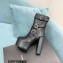 Saint Laurent Heel 14.5cm Platform 5.5cm Cherry Buckle-Trio Booties Black 2022