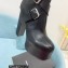 Saint Laurent Heel 14.5cm Platform 5.5cm Cherry Buckle-Trio Booties Black 2022