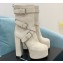 Saint Laurent Heel 14.5cm Platform 5.5cm Cherry Buckle-Trio Booties Suede Creamy 2022