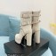 Saint Laurent Heel 14.5cm Platform 5.5cm Cherry Buckle-Trio Booties Suede Creamy 2022
