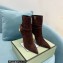 Tom Ford Heel 10.5cm LEATHER PADLOCK ANKLE boots Suede Coffee 2022