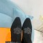 Hermes Folk 35 boots with embroidered details Calfskin Suede Black 2022