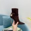Tom Ford Heel 10.5cm LEATHER PADLOCK ANKLE boots Suede Coffee 2022