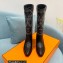 Hermes Folk 35 boots with embroidered details Calfskin Black 2022