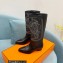 Hermes Folk 35 boots with embroidered details Calfskin Black 2022
