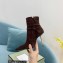 Tom Ford Heel 10.5cm LEATHER PADLOCK ANKLE boots Suede Coffee 2022
