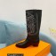 Hermes Folk 35 boots with embroidered details Calfskin Black 2022