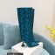 Amina Muaddi Heel 10.5cm Rain Leather boots python-print Blue 2022