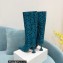 Amina Muaddi Heel 10.5cm Rain Leather boots python-print Blue 2022