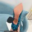 Amina Muaddi Heel 10.5cm Rain Leather boots python-print Blue 2022