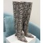 Amina Muaddi Heel 10.5cm Rain Leather boots python-print Gray 2022