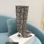 Amina Muaddi Heel 10.5cm Rain Leather boots python-print Gray 2022