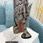 Amina Muaddi Heel 10.5cm Rain Leather boots python-print Gray 2022