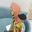 Amina Muaddi Heel 10.5cm Rain Leather boots python-print Yellow 2022