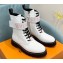 Louis Vuitton Territory Flat Ranger Ankle Boots White with LV Circle and Vuitton signatures on the strap 2022