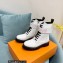 Louis Vuitton Territory Flat Ranger Ankle Boots White with LV Circle and Vuitton signatures on the strap 2022
