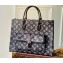 Louis Vuitton Monogram Canvas OnTheGo MM Tote Bag with an outside pocket M46154 Black