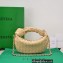 Bottega Veneta Chain mini jodie intrecciato leather top handle bag Apricot