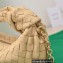 Bottega Veneta Chain mini jodie intrecciato leather top handle bag Apricot