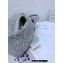 Bottega Veneta mini jodie rhinestone-embellished satin top handle bag Light Gray